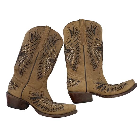 Cowboy boots women's size 8 El General Limited Ed Cross Wing Boots Western Core - Picture 3 of 12